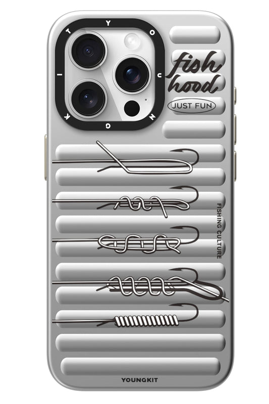 Youngkit Fishing iPhone 15 Pro Max Magsafe Uyumlu Kılıf Gri