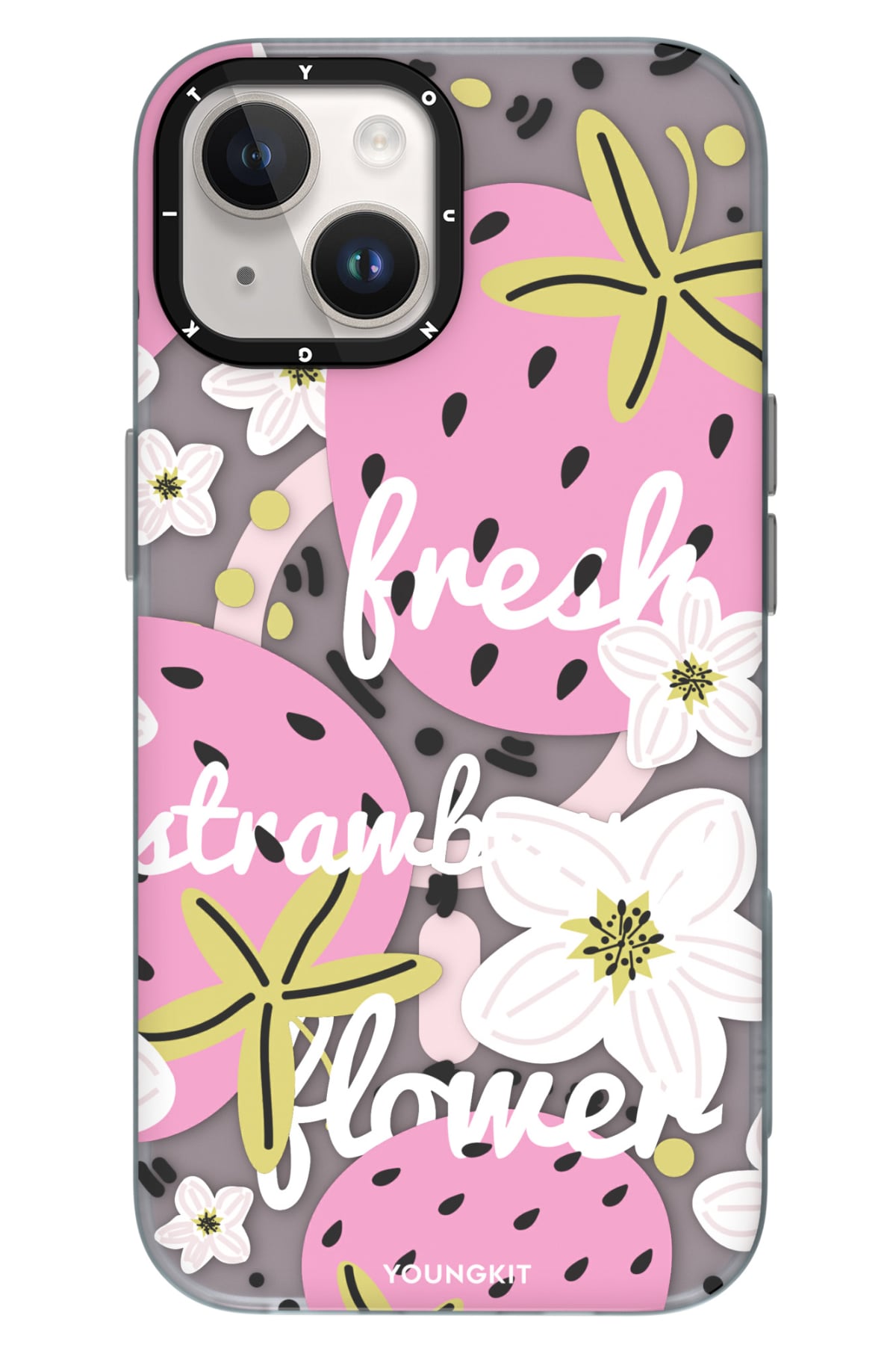 Youngkit Fruity Flavour iPhone 13 / 14 Uyumlu Kılıf Pembe
