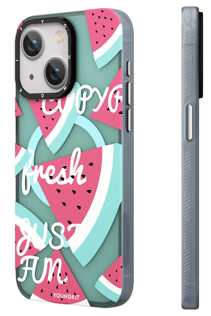 Youngkit Fruity Flavour iPhone 13 / 14 Uyumlu Kılıf Turkuaz