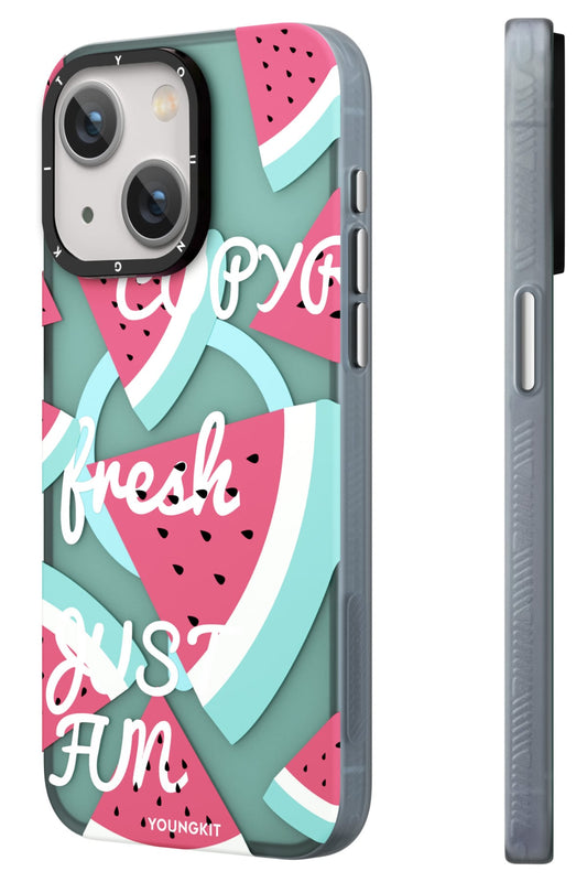 Youngkit Fruity Flavour iPhone 13 / 14 Uyumlu Kılıf Turkuaz