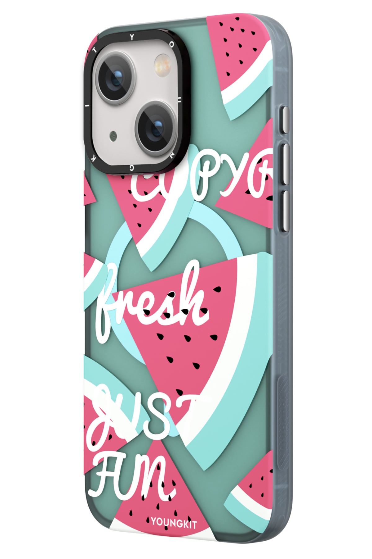 Youngkit Fruity Flavour iPhone 13 / 14 Uyumlu Kılıf Turkuaz