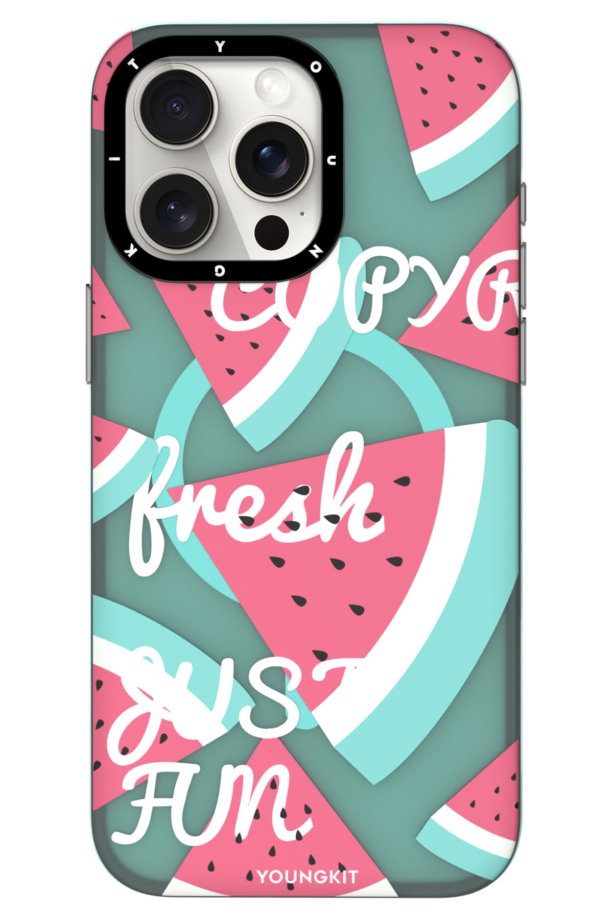 Youngkit Fruity Flavour iPhone 14 Pro Max Uyumlu Kılıf Turkuaz
