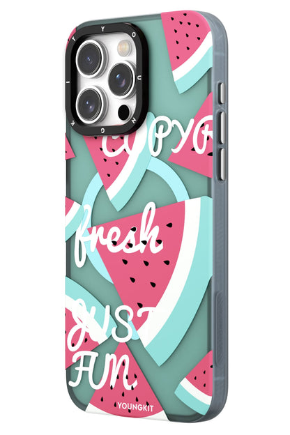 Youngkit Fruity Flavour iPhone 15 Pro Max Uyumlu Kılıf Turkuaz