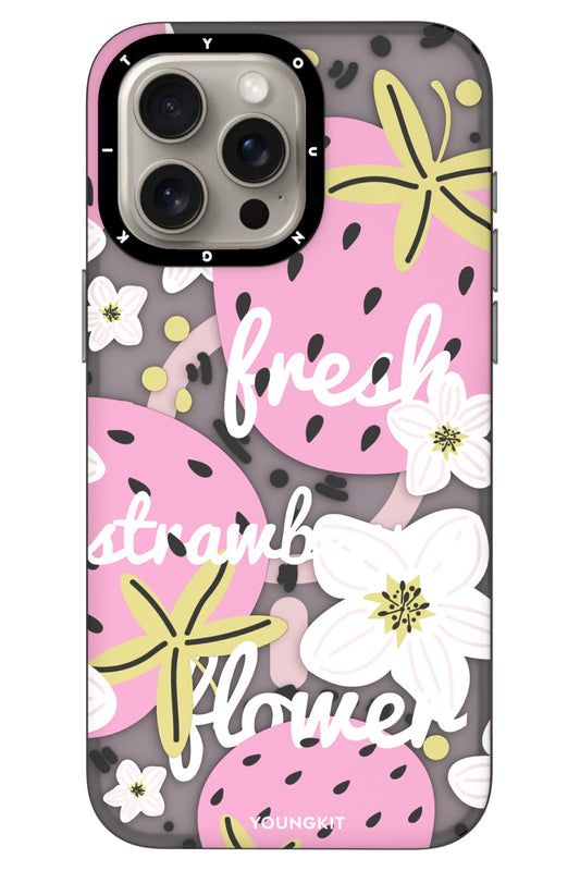 Youngkit Fruity Flavour iPhone 15 Pro Uyumlu Kılıf Pembe