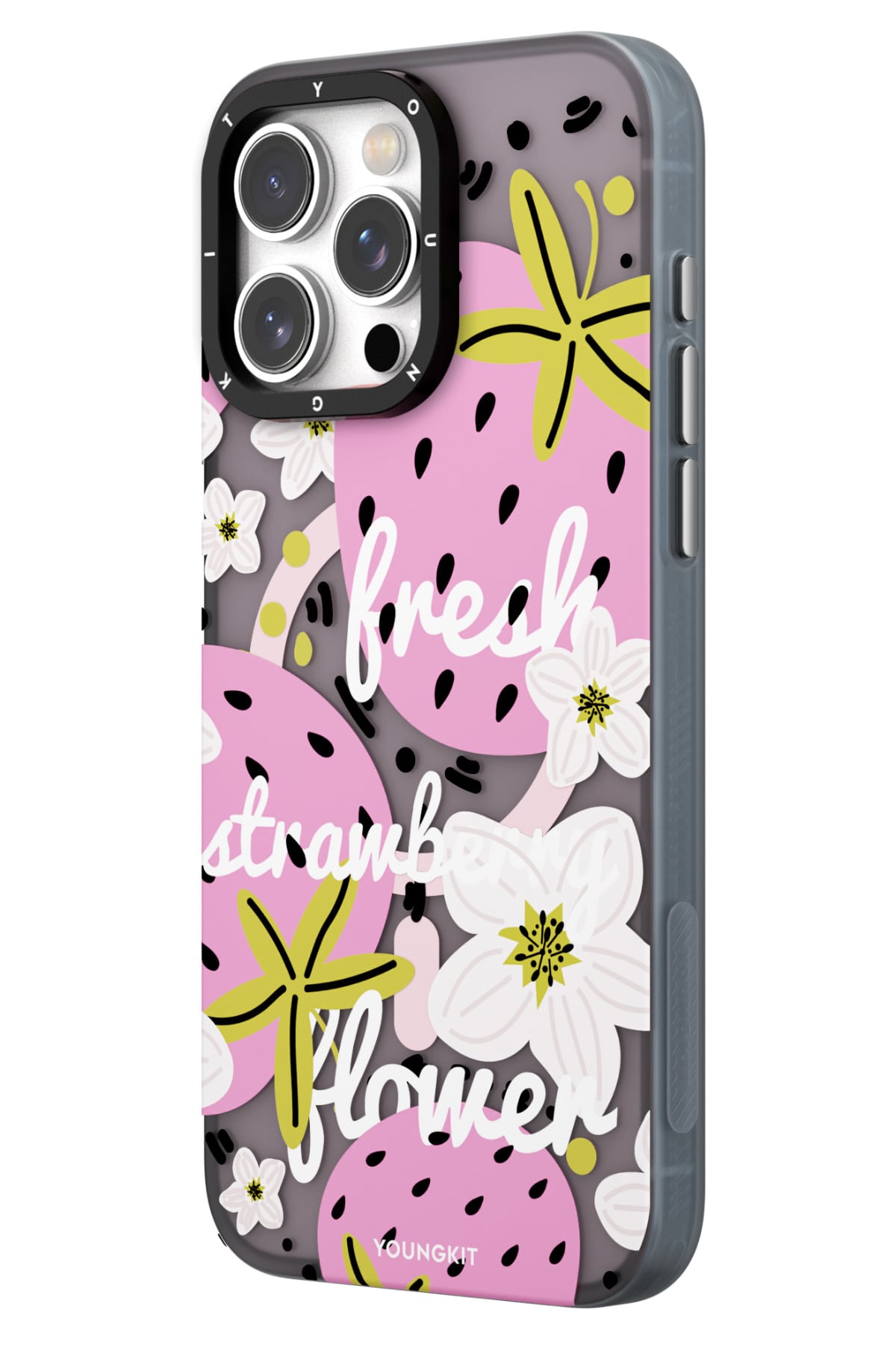 Youngkit Fruity Flavour iPhone 15 Pro Uyumlu Kılıf Pembe