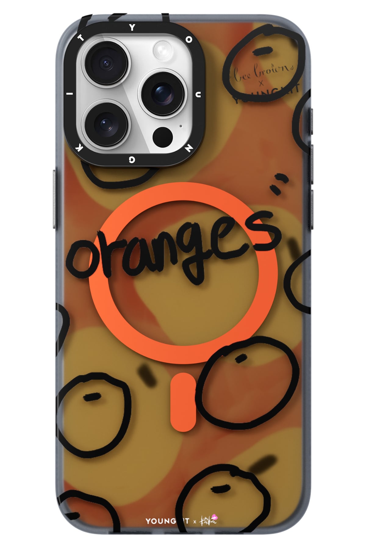 Youngkit Funny iPhone 14 Pro Magsafe uyumlu Kılıf Turuncu