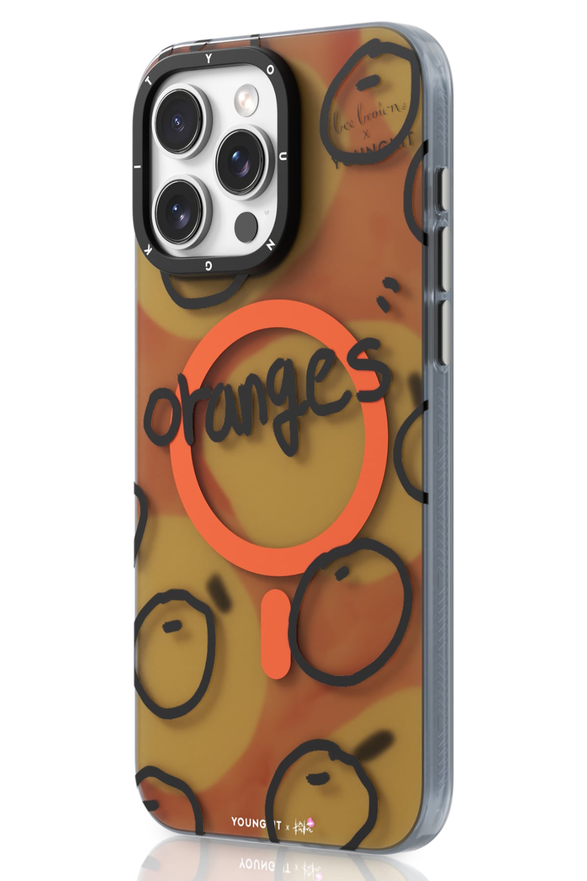 Youngkit Funny iPhone 15 Pro Max Magsafe uyumlu Kılıf Turuncu