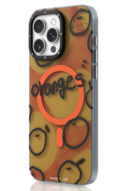 Youngkit Funny iPhone 15 Pro Max Magsafe uyumlu Kılıf Turuncu