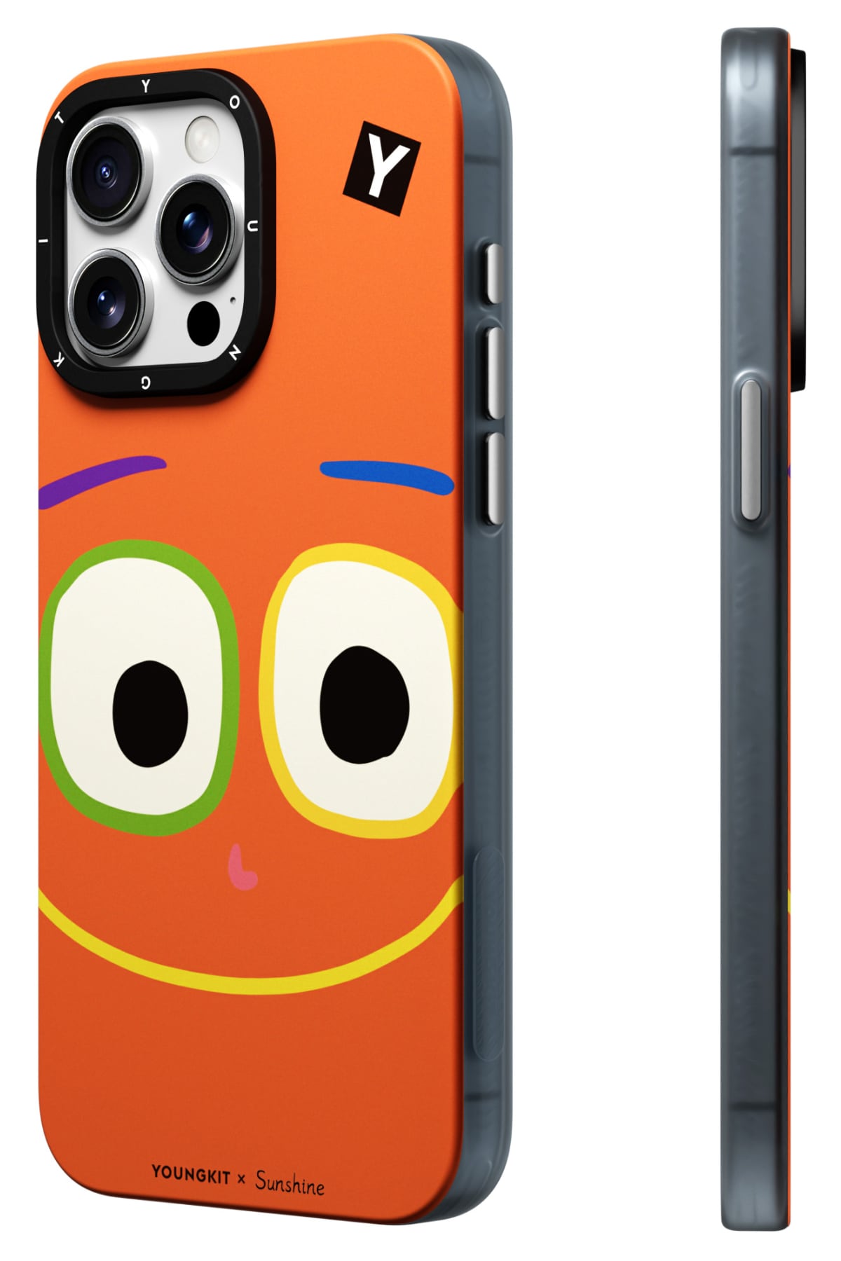 Youngkit Daily Happy iPhone 14 Pro Magsafe uyumlu Kılıf Turuncu