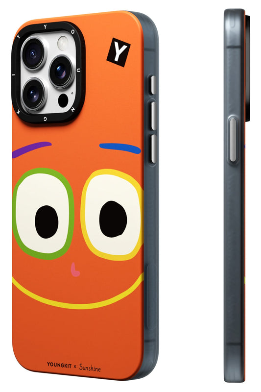 Youngkit Daily Happy iPhone 14 Pro Magsafe uyumlu Kılıf Turuncu