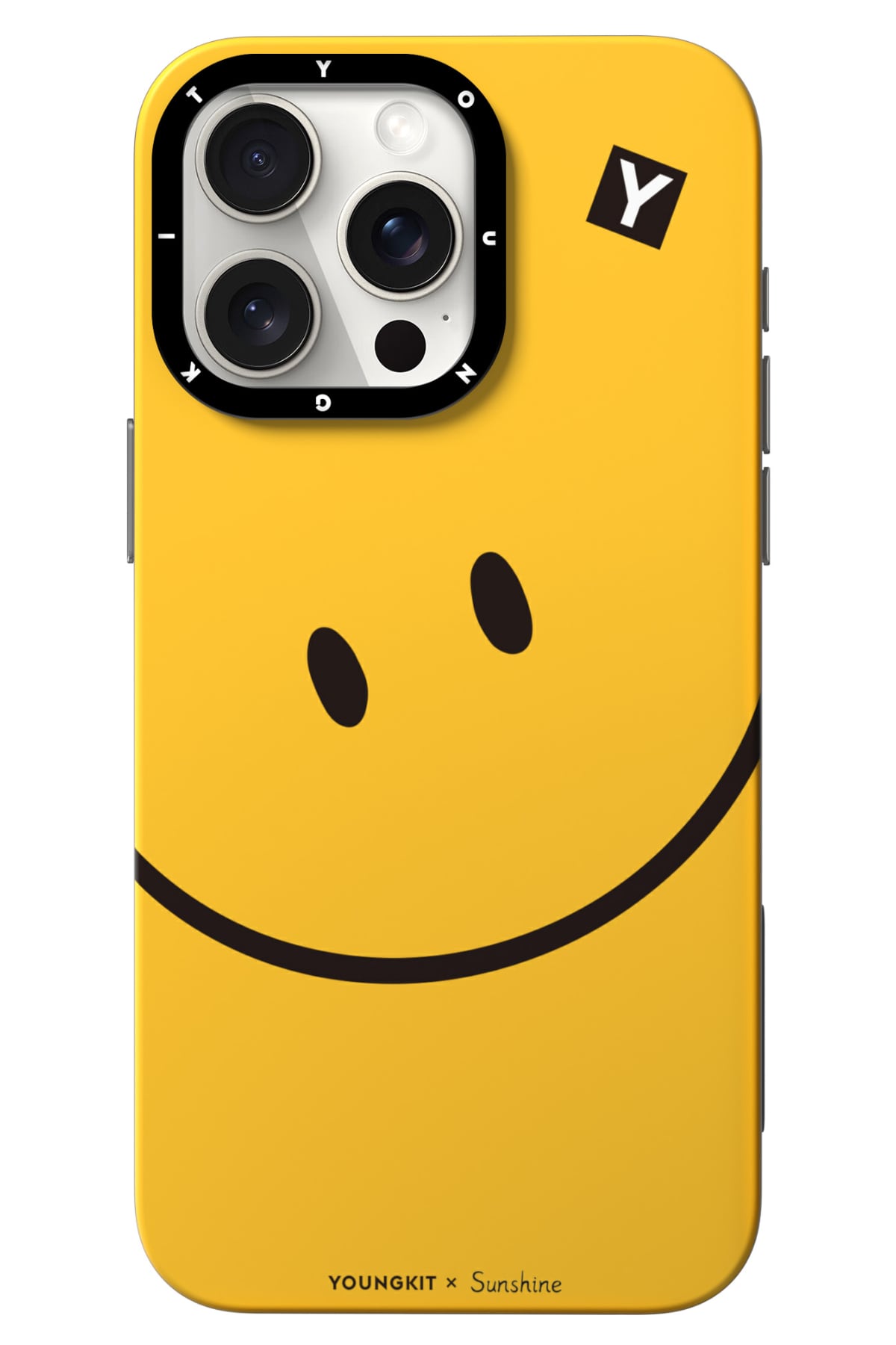 Youngkit Daily Happy iPhone 14 Pro Max Magsafe uyumlu Kılıf Sarı Siyah