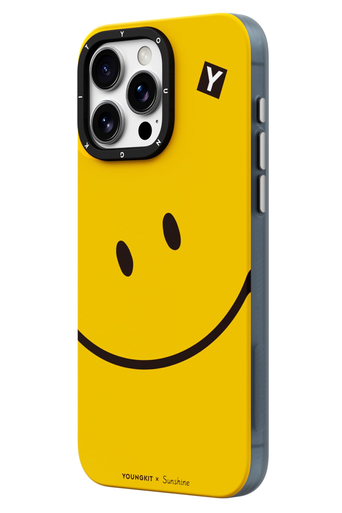 Youngkit Daily Happy iPhone 15 Pro Max Magsafe uyumlu Kılıf Sarı Siyah
