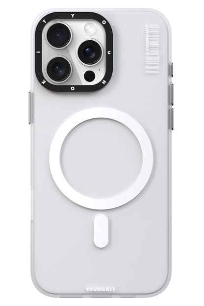 Youngkit Hidden Sand iPhone 16 Pro Magsafe uyumlu Mat Beyaz Kılıf
