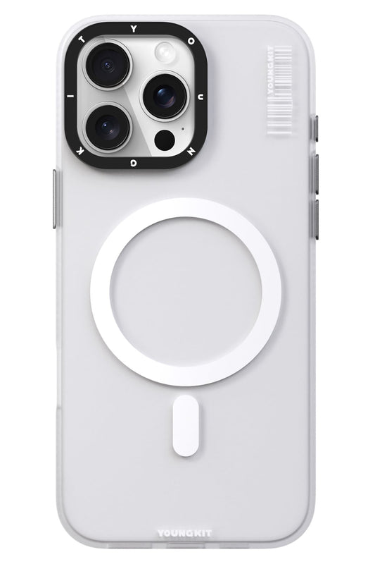 Youngkit Hidden Sand iPhone 16 Pro Magsafe uyumlu Mat Beyaz Kılıf