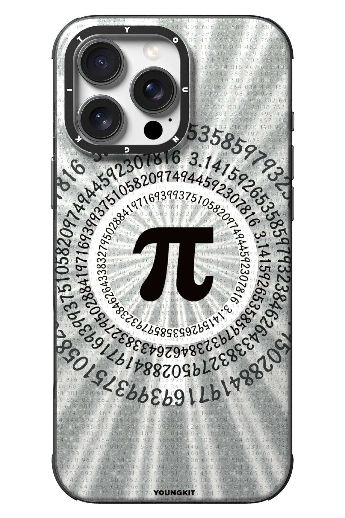 Youngkit Mathematical iPhone 16 Pro Magsafe Uyumlu Gri Kılıf
