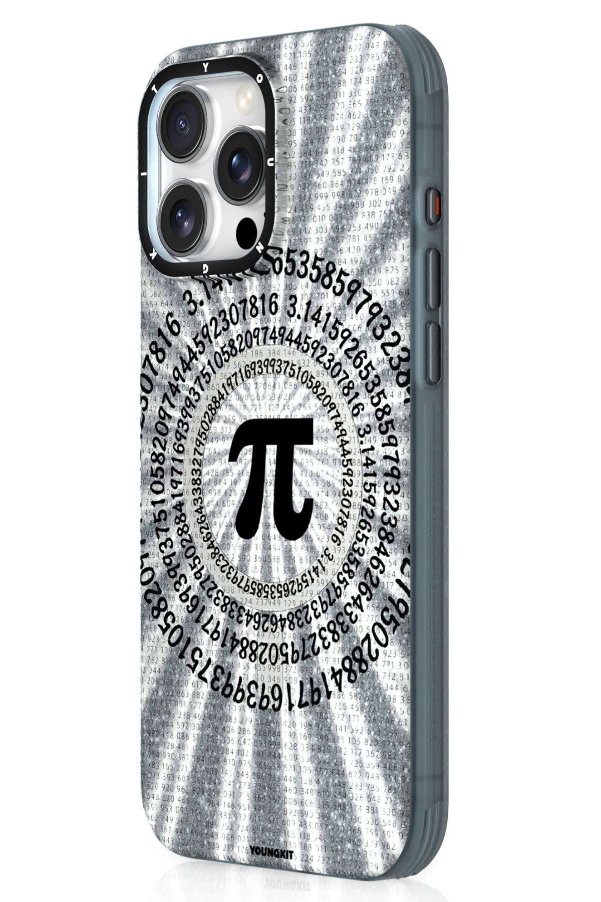 Youngkit Mathematical iPhone 16 Pro Magsafe Uyumlu Gri Kılıf