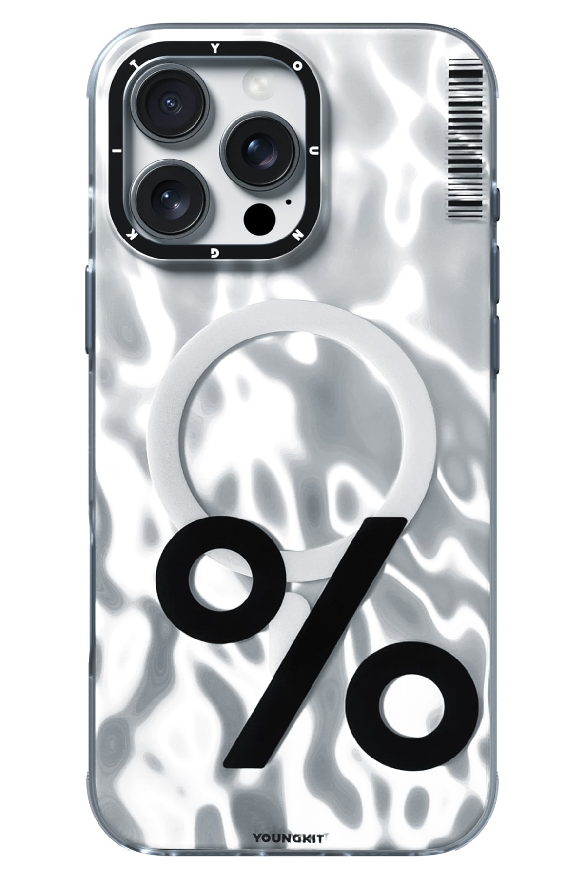 Youngkit Mathematical iPhone 16 Pro Magsafe Uyumlu Gümüş Kılıf