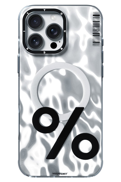 Youngkit Mathematical iPhone 16 Pro Max Magsafe Uyumlu Gümüş Kılıf