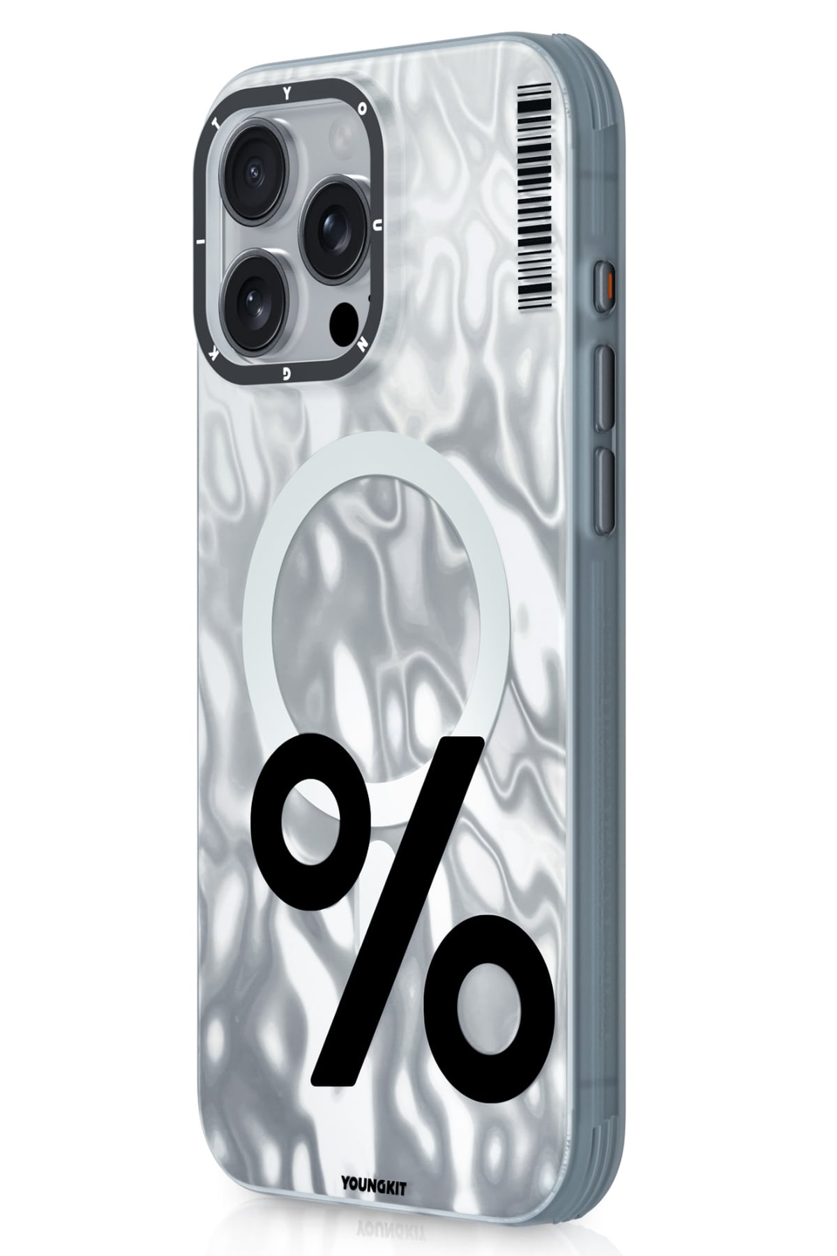 Youngkit Mathematical iPhone 16 Pro Max Magsafe Uyumlu Gümüş Kılıf