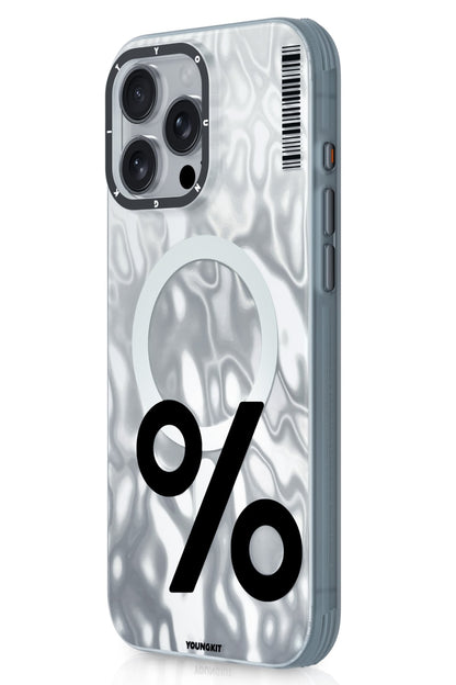 Youngkit Mathematical iPhone 16 Pro Max Magsafe Uyumlu Gümüş Kılıf