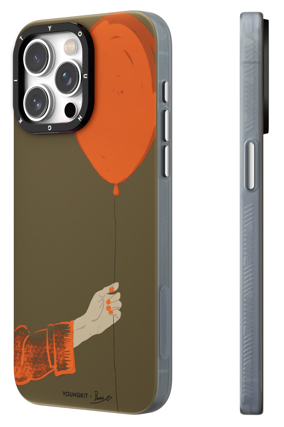 Youngkit Orange Flying Balloon iPhone 14 Pro Magsafe Kılıf