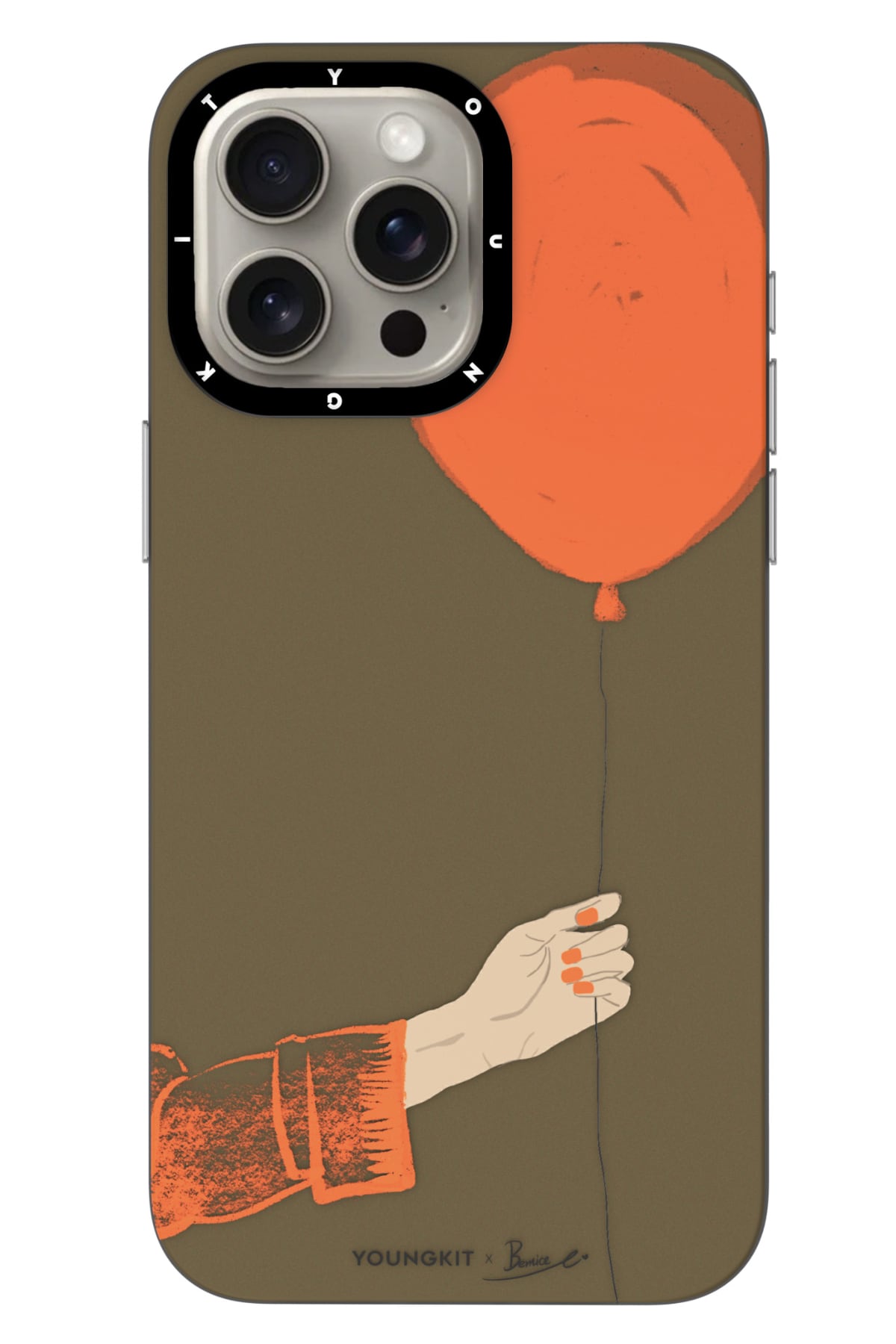 Youngkit Orange Flying Balloon iPhone 15 Pro Max Magsafe Kılıf