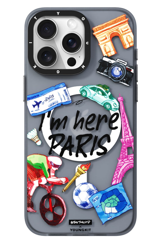 Youngkit Paris iPhone 15 Pro Magsafe Uyumlu Kılıf Gri