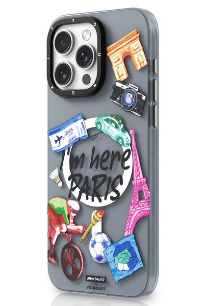 Youngkit Paris iPhone 15 Pro Max Magsafe Uyumlu Kılıf Gri