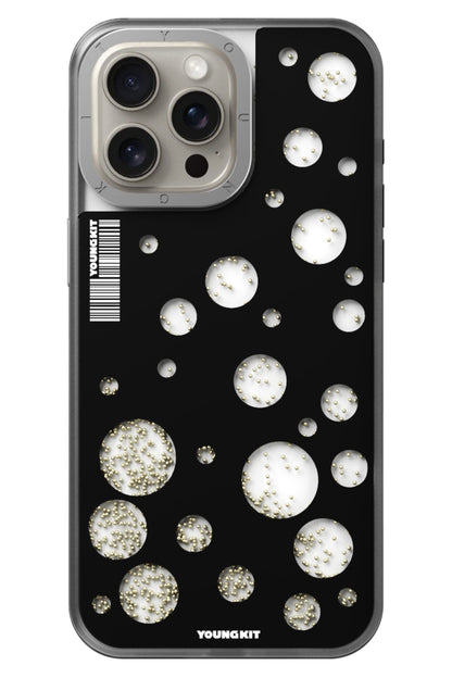 Youngkit Quicksand Beads iPhone 15 Pro Magsafe uyumlu Kılıf Siyah