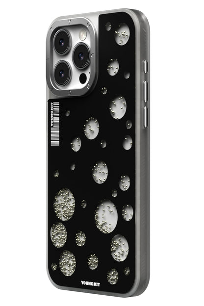 Youngkit Quicksand Beads iPhone 15 Pro Magsafe uyumlu Kılıf Siyah