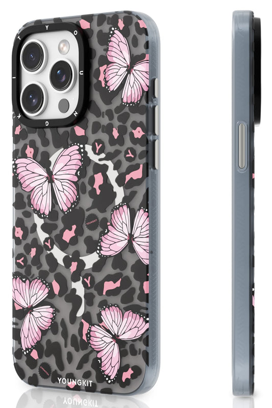 Youngkit Shadow Dance iPhone 14 Pro Max Magsafe uyumlu Kılıf Gri