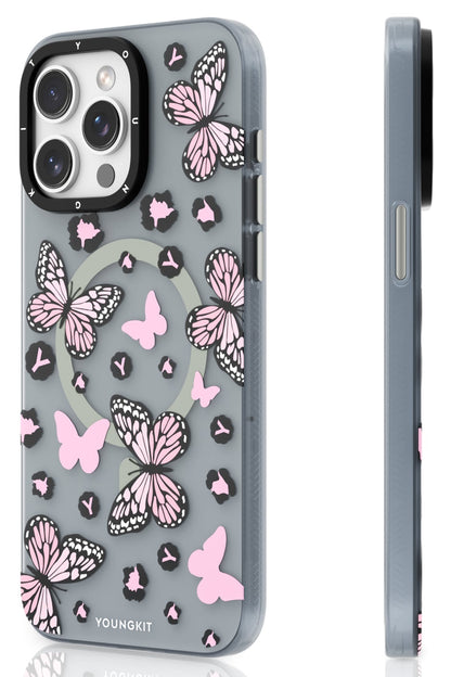 Youngkit Shadow Dance iPhone 14 Pro Max Magsafe uyumlu Kılıf Pembe