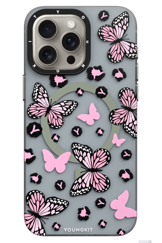 Youngkit Shadow Dance iPhone 15 Pro Magsafe uyumlu Kılıf Pembe
