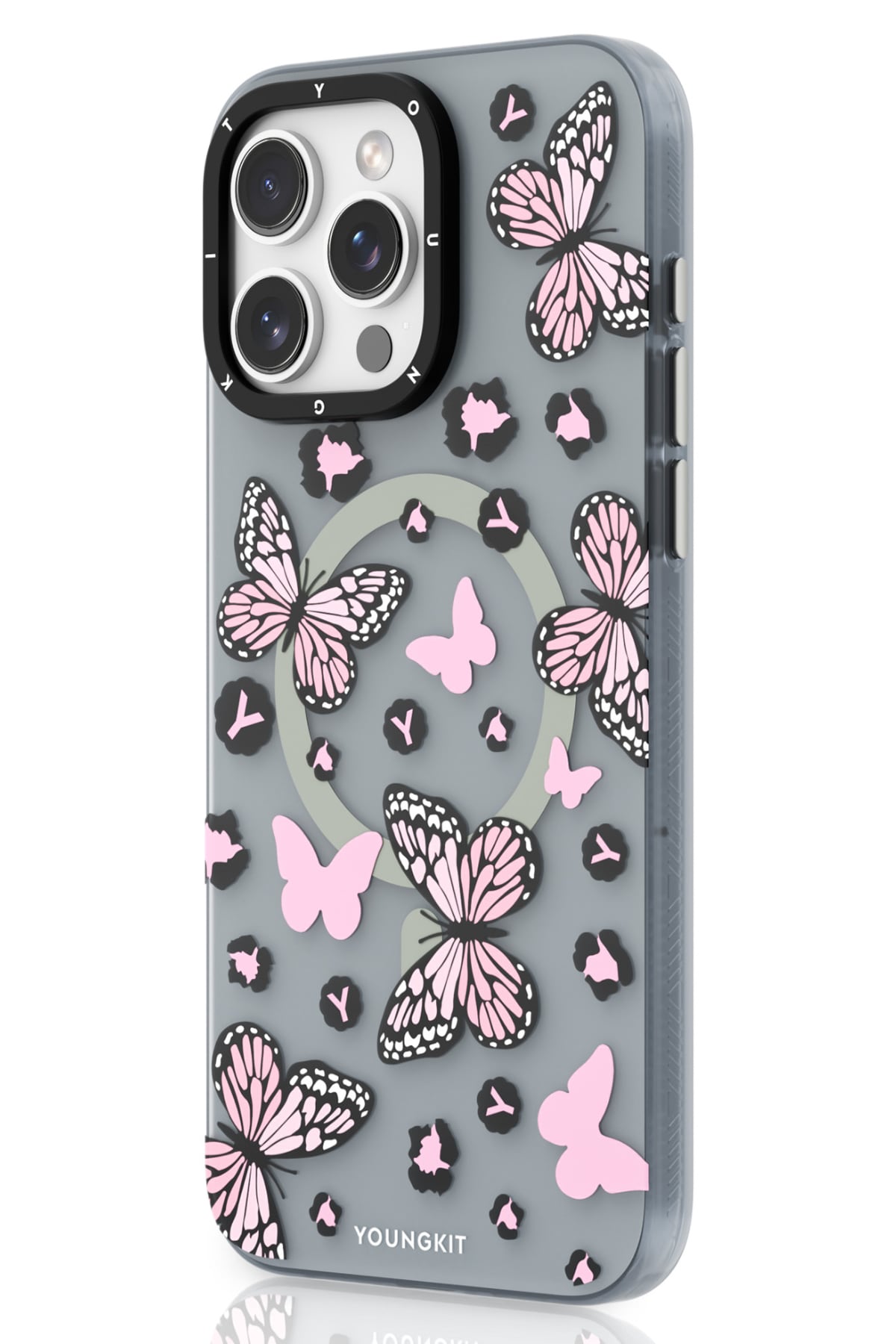 Youngkit Shadow Dance iPhone 15 Pro Magsafe uyumlu Kılıf Pembe