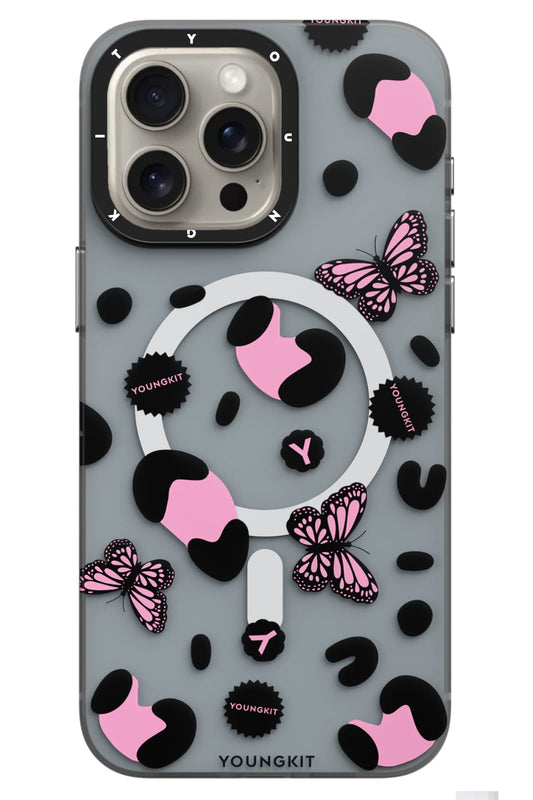 Youngkit Shadow Dance iPhone 15 Pro Magsafe uyumlu Kılıf Siyah