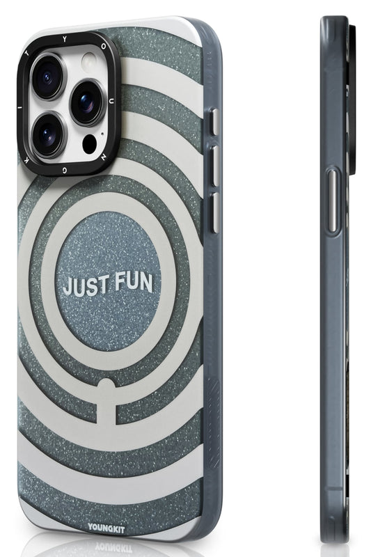 Youngkit Star Dazzle iPhone 14 Pro Max Magsafe Uyumlu Kılıf Gri