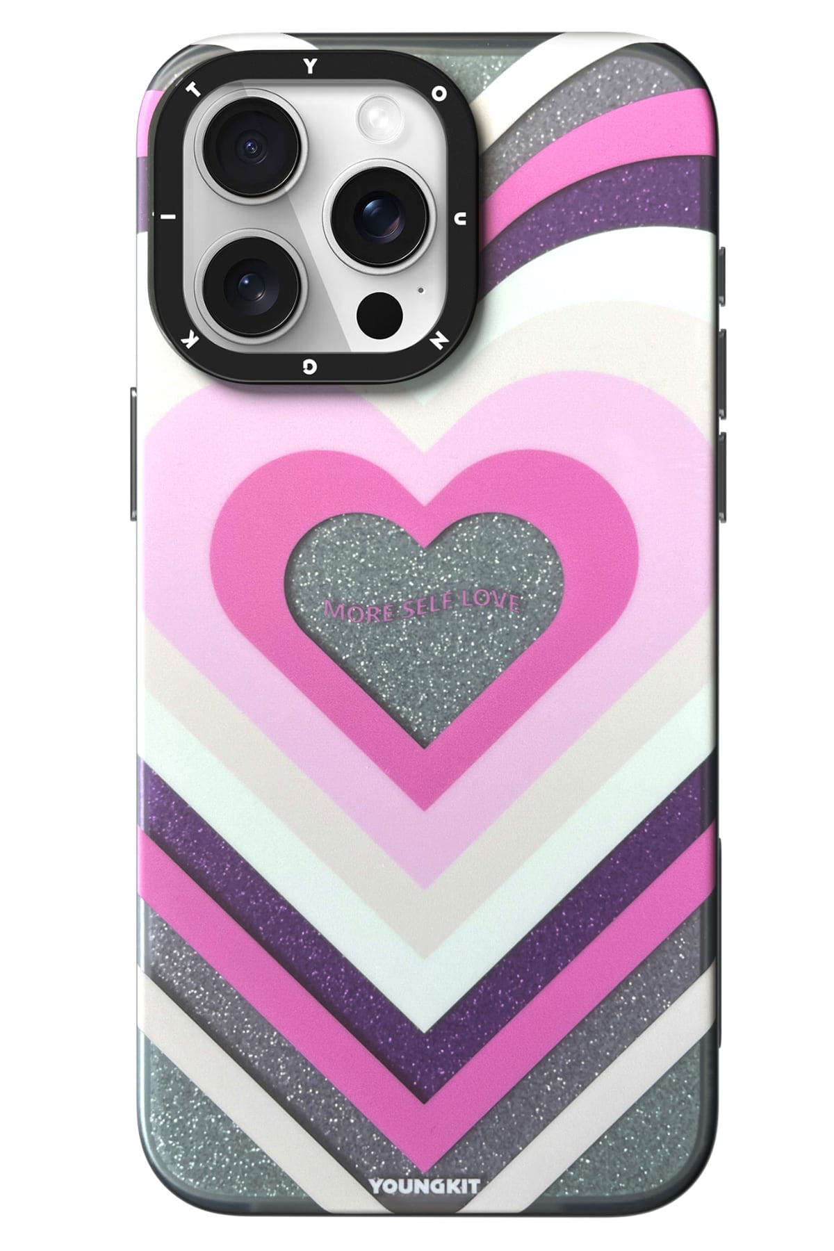 Youngkit Star Dazzle iPhone 14 Pro Max Magsafe Uyumlu Kılıf Pembe