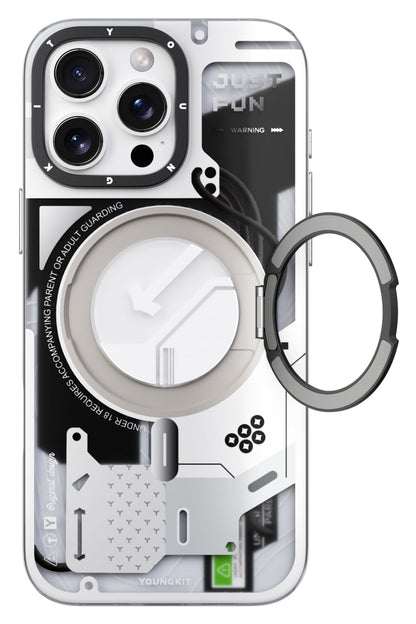 Youngkit Starship Serisi iPhone 16 Pro Max Magsafe Uyumlu Kılıf Beyaz