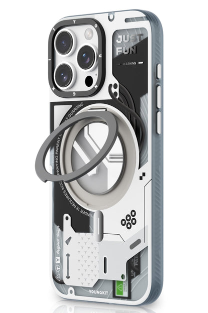 Youngkit Starship Serisi iPhone 16 Pro Max Magsafe Uyumlu Kılıf Beyaz