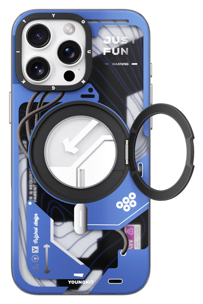 Youngkit Starship Serisi iPhone 16 Pro Max Magsafe Uyumlu Kılıf Mavi