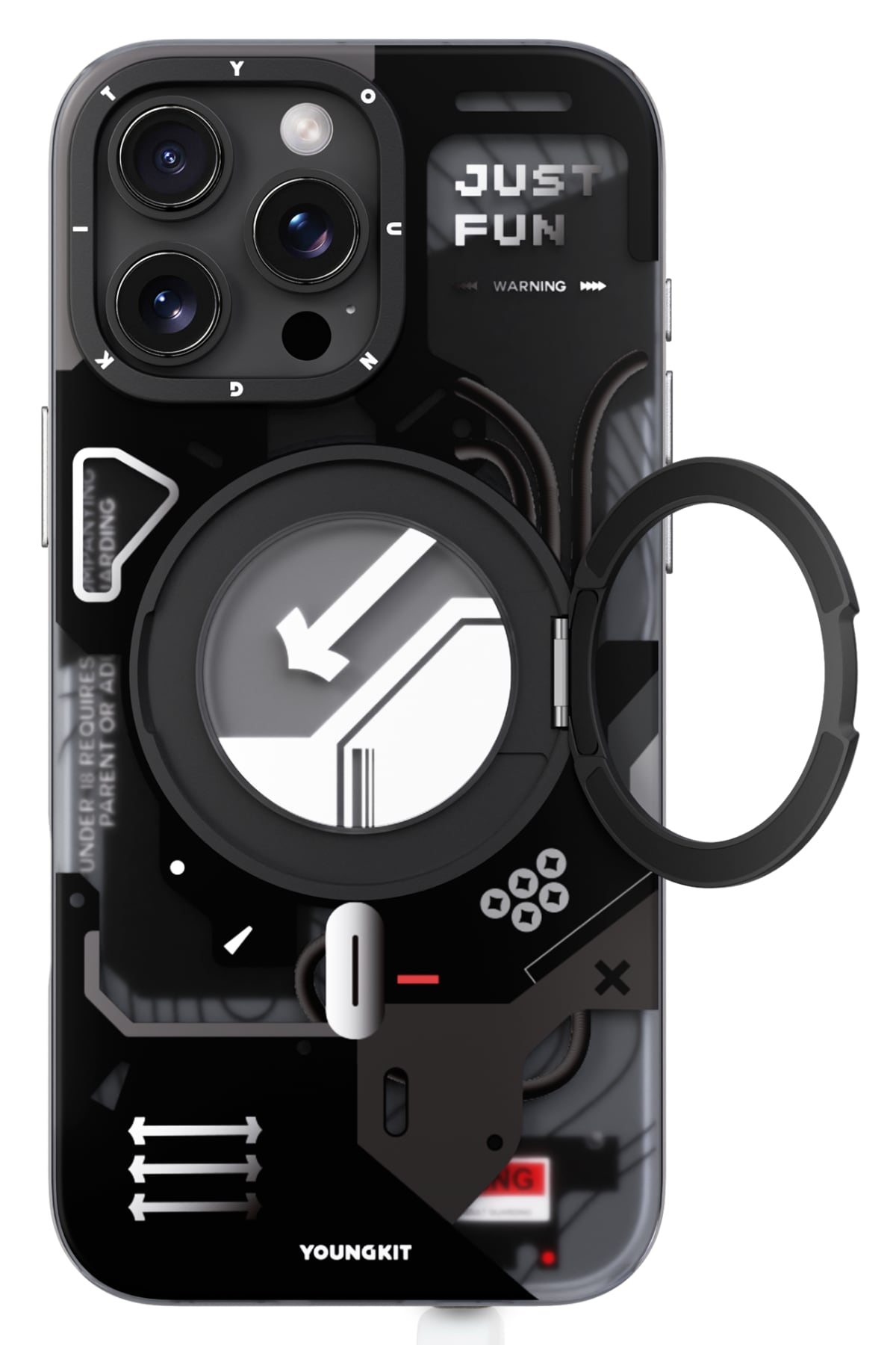 Youngkit Starship Serisi iPhone 16 Pro Max Magsafe Uyumlu Kılıf Siyah