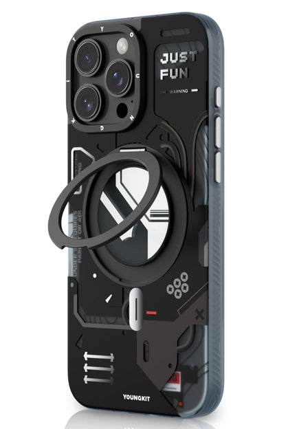 Youngkit Starship Serisi iPhone 16 Pro Max Magsafe Uyumlu Kılıf Siyah
