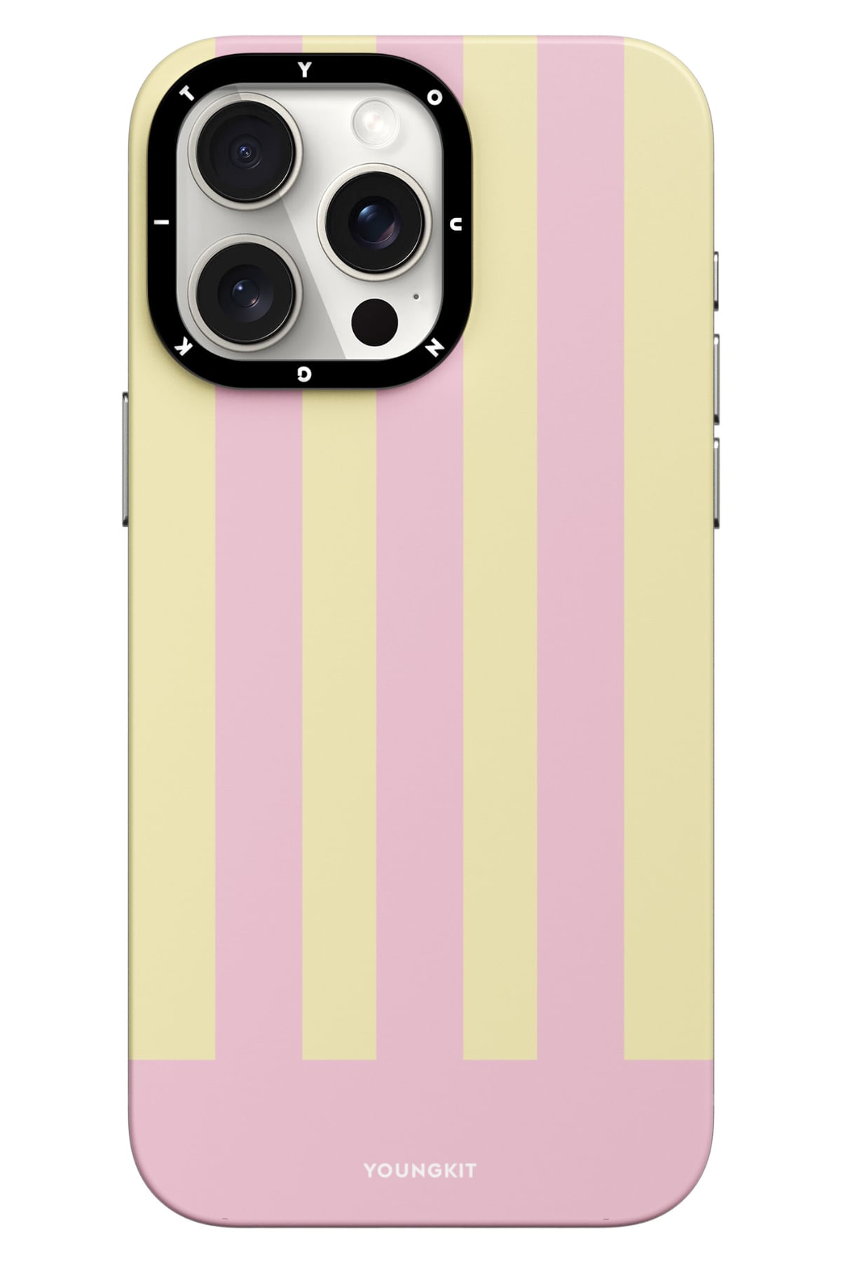 Youngkit Striped Piano Keys iPhone 14 Pro Magsafe uyumlu Kılıf Pembe