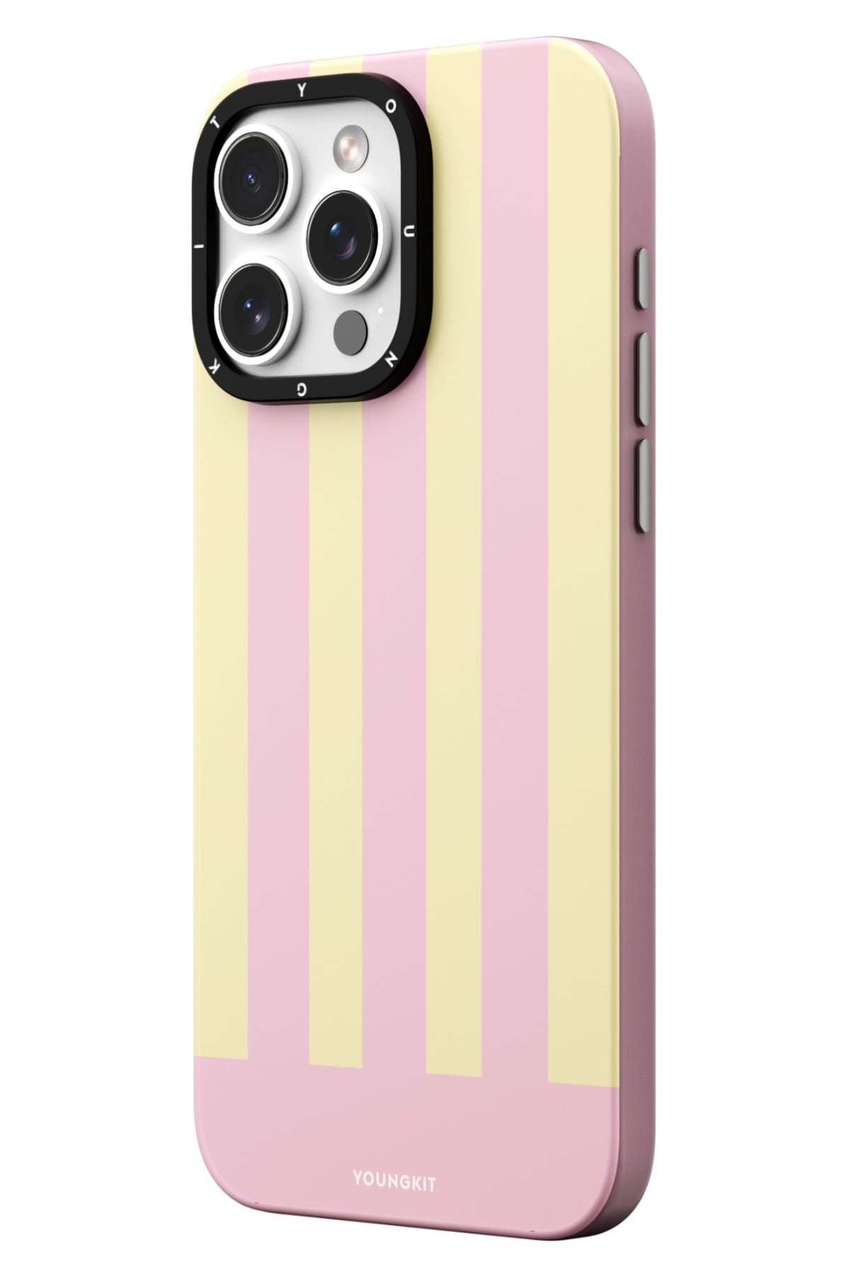 Youngkit Striped Piano Keys iPhone 14 Pro Max Magsafe uyumlu Kılıf Pembe