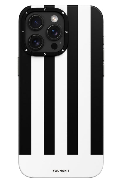 Youngkit Striped Piano Keys iPhone 14 Pro Max Magsafe uyumlu Kılıf Siyah