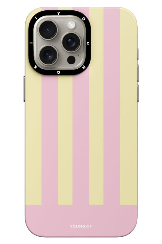 Youngkit Striped Piano Keys iPhone 15 Pro Magsafe uyumlu Kılıf Pembe