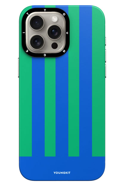 Youngkit Striped Piano Keys iPhone 15 Pro Max Magsafe uyumlu Kılıf Mavi