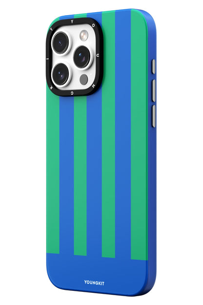 Youngkit Striped Piano Keys iPhone 15 Pro Max Magsafe uyumlu Kılıf Mavi