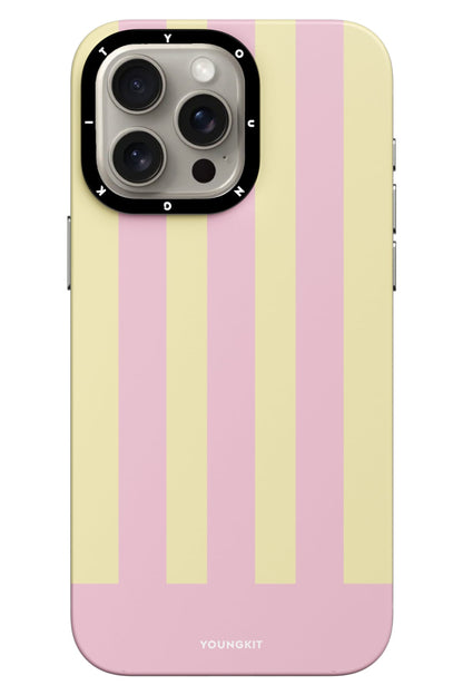 Youngkit Striped Piano Keys iPhone 15 Pro Max Magsafe uyumlu Kılıf Pembe