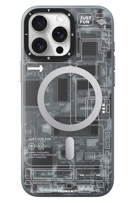 Youngkit Technology iPhone 16 Pro Max Magsafe Uyumlu Kılıf Gri